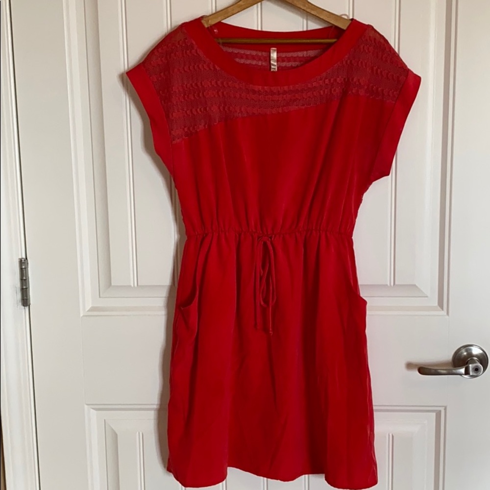 🟣3 for $25🟣 Sleeveless Coral Dress w/ Sheer Back